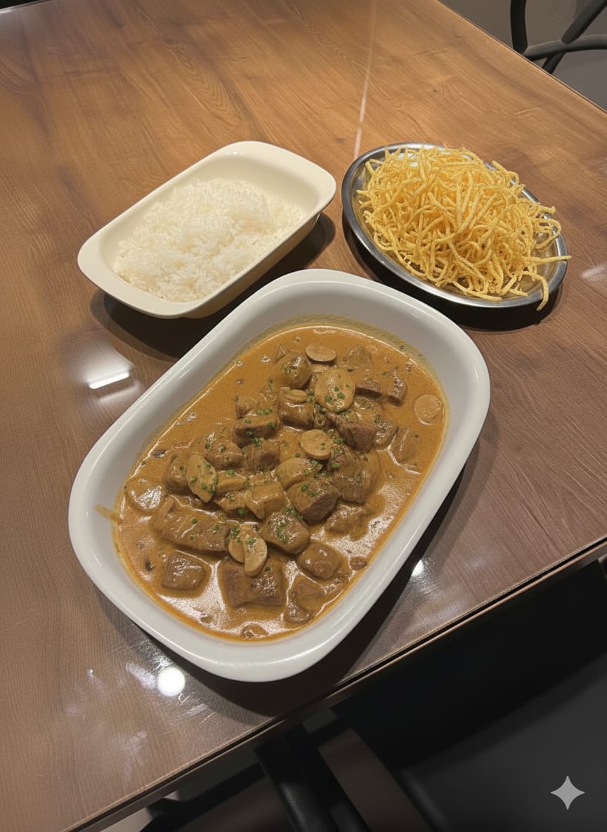 STROGONOFF DE FILÉ MIGNON ( 2 PESSOAS )