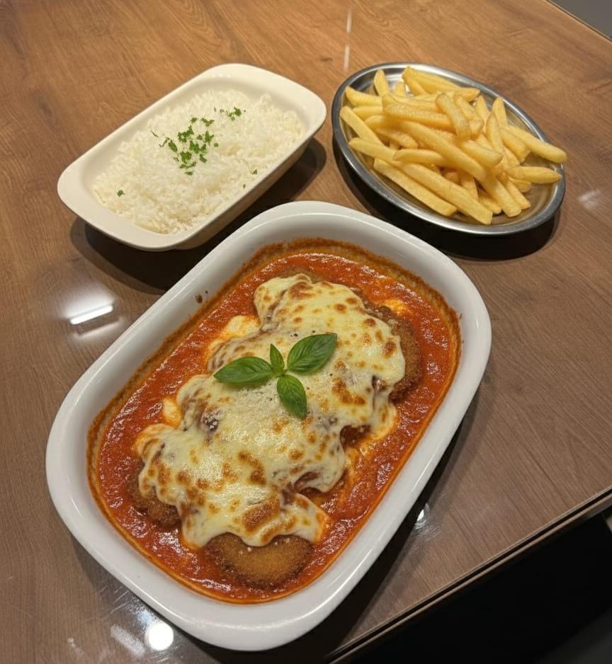 FILÉ MIGNON A PARMEGIANA ( 2 PESSOAS)