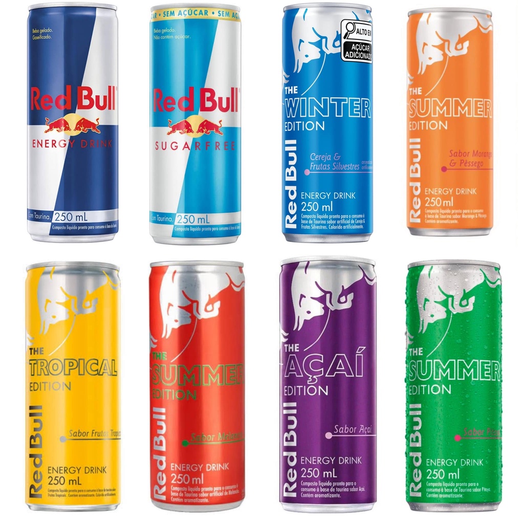 ENERGÉTICO RED BULL 250ML (CONSULTE SABORES DISPONÍVEIS)